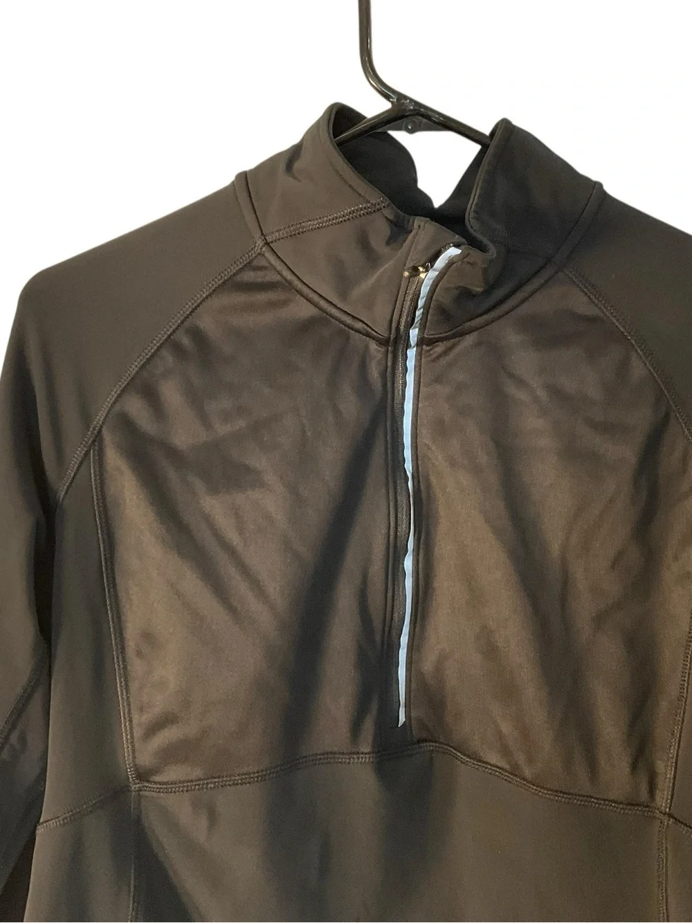 Champion Black Long-Sleeve Half-Zip Rash Guard